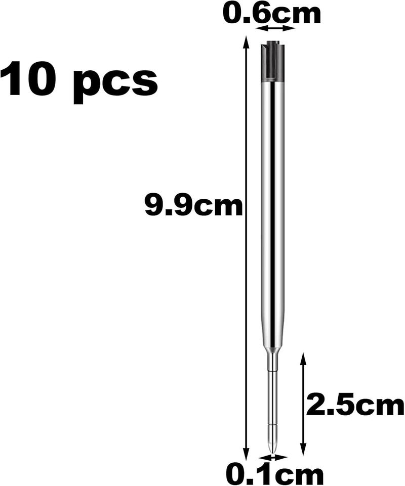 RUN FENG Pack of 10 Replaceable Ballpoint Pen Refills, G2 Gel Ink Refills,1mm Medium Point,Twist Pen Refill,Ball Point Pen Refills,Ink Refills for Pens,Black Ink Refills - Image 2